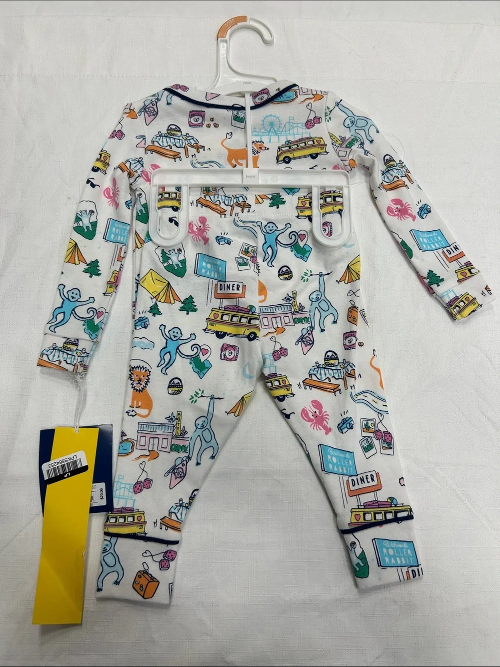Roller Rabbit x Target Toddler White Multicolor Travel Print Pajama Set